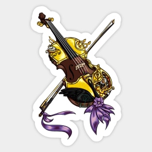 Steampunk Violin Sticker